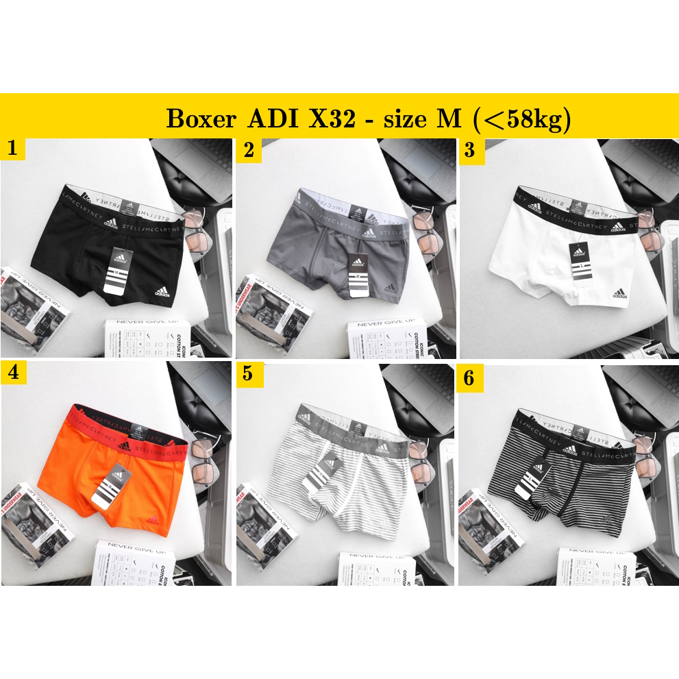 Boxer Nam Cao Cấp Vải Cotton Thấm Hút Mồ Hôi Mã H32