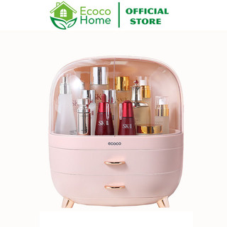 Kệ đựng mỹ phẩm ecoco cao cấp, kệ mỹ phẩm để bàn size bé e2013
