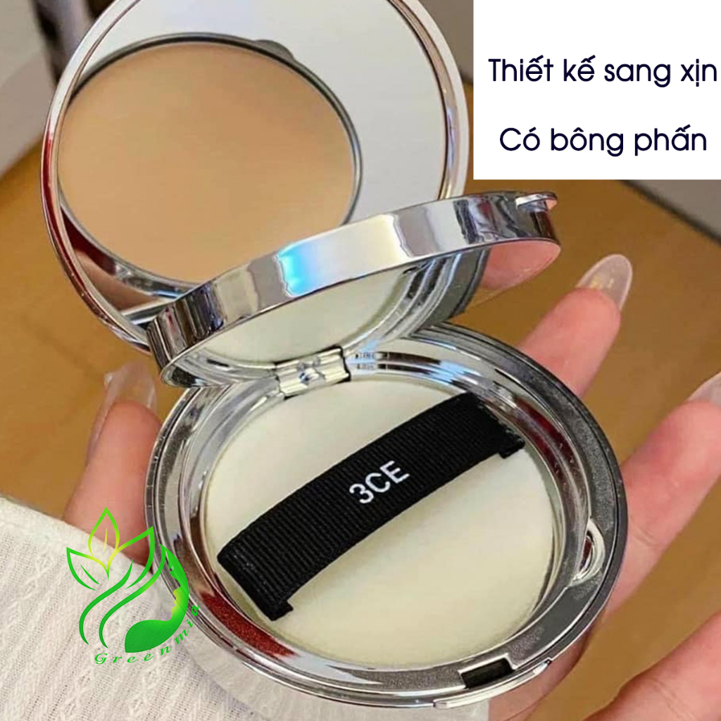 PHẤN PHỦ NÉN 3CE MAKEUP FIX POWDER FAIR SOFT CLEAR LIGHT SIÊU MỊN CHE PHỦ CHÂN LÔNG KHUYẾT ĐIỂM
