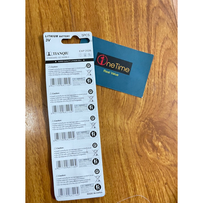 Vỉ 5 viên pin Tianqiu CR2032 thay cho điều khiển các loại thiết bị, pin 2032 chính hãng