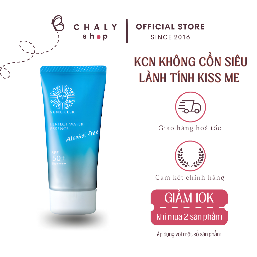 Kem chống nắng Sun Killer Perfect Water Essence không cồn lành tính 50g Nhật
