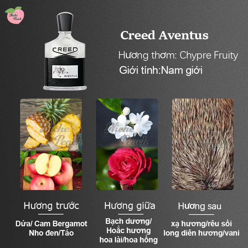 100ML nước hoa nam creed aventus EDP eau de parfum Thơm Lâu Trên 8 Tiếng hàng chính hãng quà sinh nhật cho nam