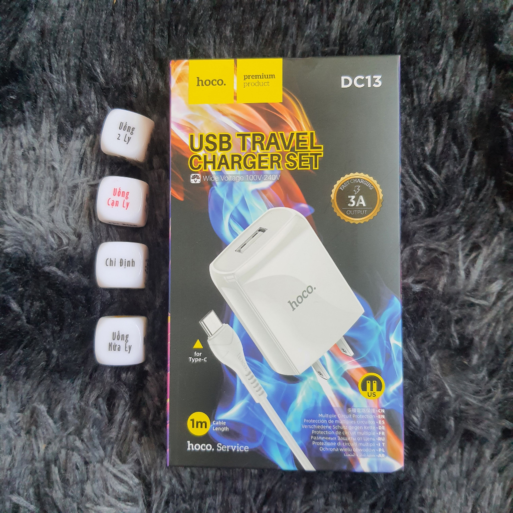 Bộ Sạc Nhanh Type C Hoco DC13 Sạc Nhanh 3A Dài 1M Dùng Để Sạc Nhanh Các Dòng Điện Thoại Sử Dụng Cổng Type C