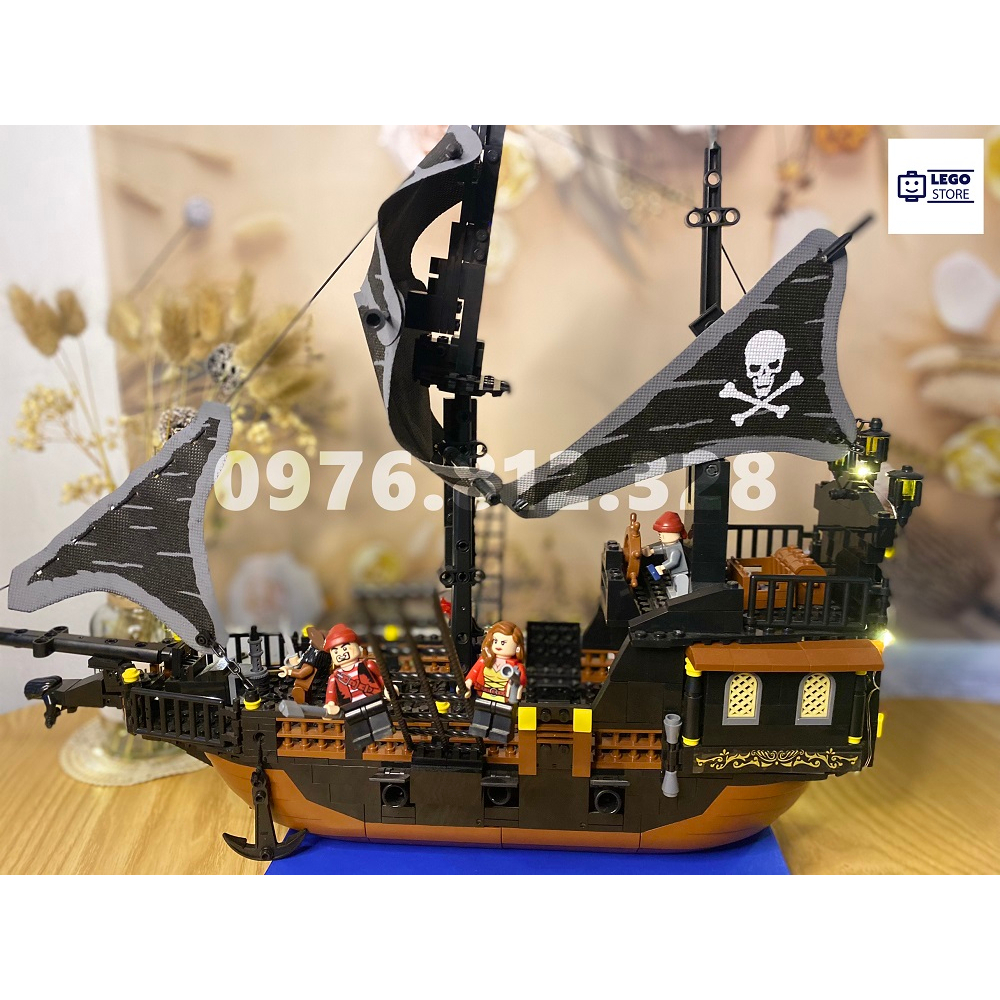 Bộ đồ chơi lego xếp hình tàu cướp biển,mô hình lắp ráp thuyền hải tặc,300,600,651 chi tiết