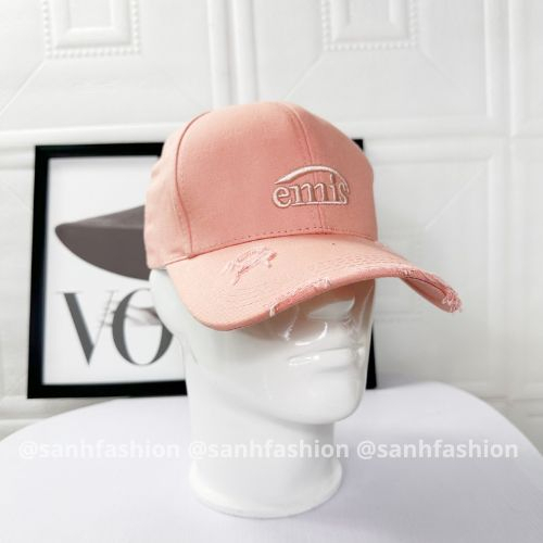 Mũ lưỡi trai rách thêu hình chữ EMIS Nón kết chất kaki cao cấp thời trang form unisex nam nữ K67