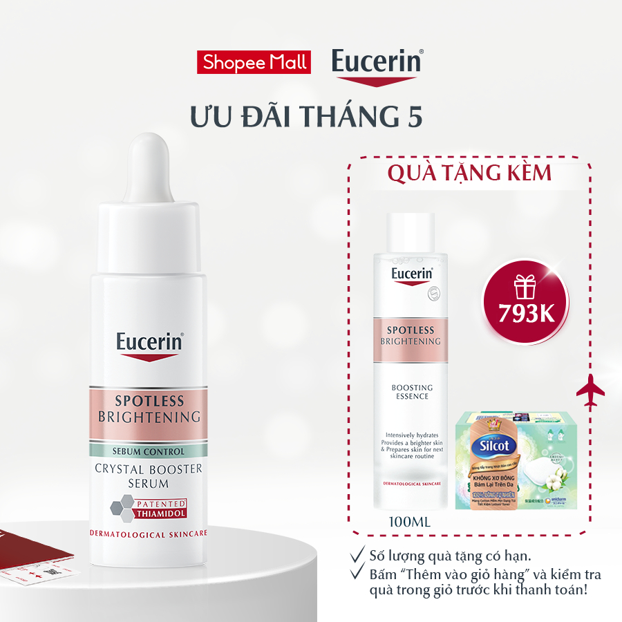 Tinh chất giảm thâm nám chuyên biệt cho da nhờn & hỗn hợp Eucerin Crystal Booster Serum 30ml
