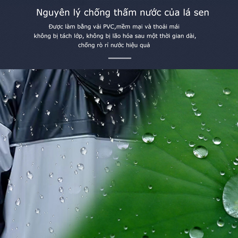 Áo mưa bộ người lớn 1 người siêu chống thấm dặn siêu chống thấm phối màu thời trang mặc thay áo gió