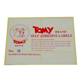Nhãn decal Tomy 100 (37x96mm)