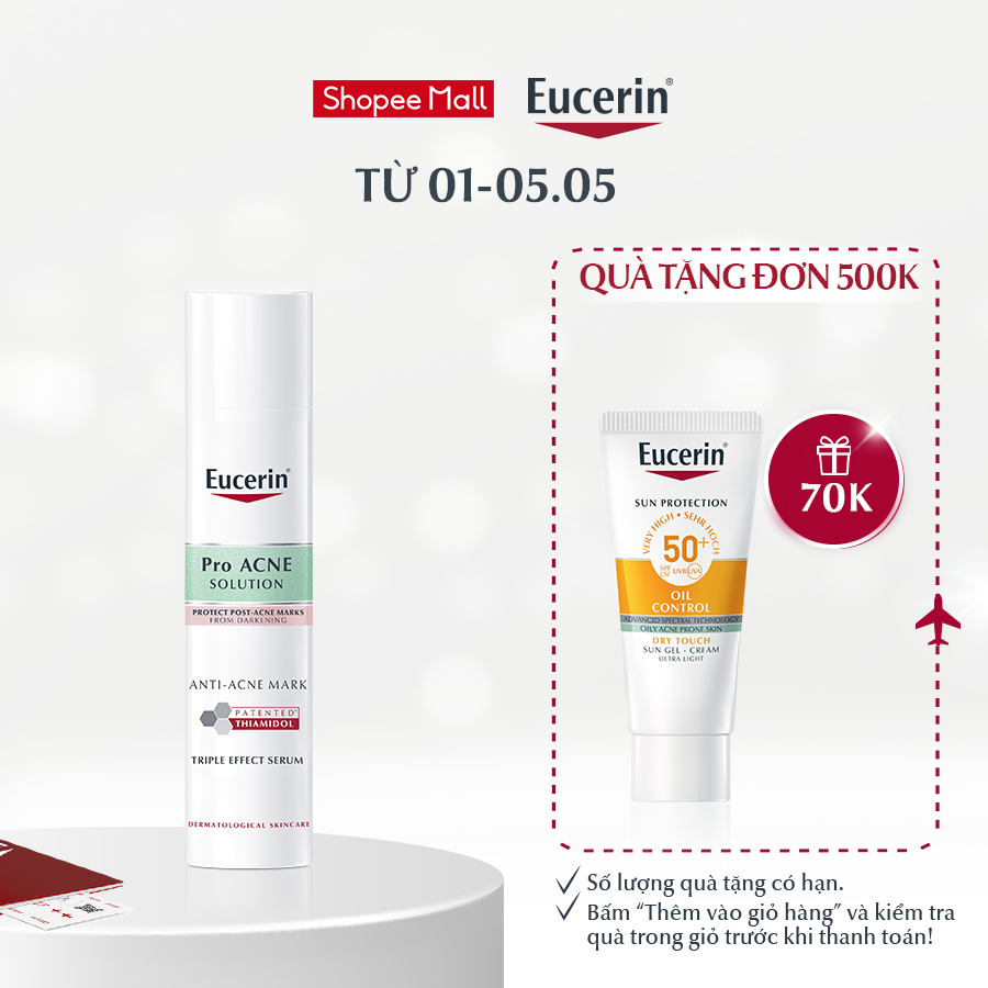 Tinh chất giảm thâm & dưỡng sáng cho da mụn Eucerin Pro Acne Triple Effect Serum 40ml