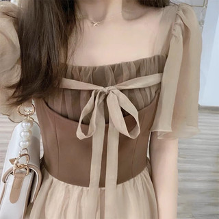 ( SẴN ) ĐẦM TIỂU THƯ ULZZANG DÁNG DÀI TAY PHỒNG CÔNG CHÚA