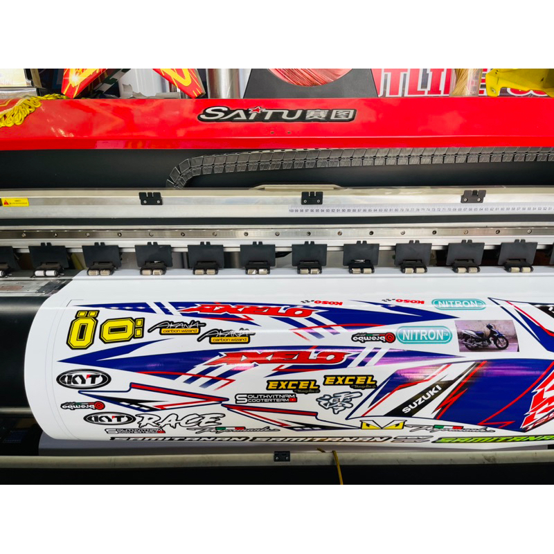 TEM AXELO ZIN XANH TRẮNG