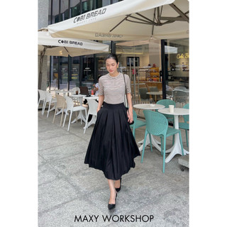 Áo thun form ôm dáng siêu xinh Knitted Basic Tee Stripped Maxy Workshop