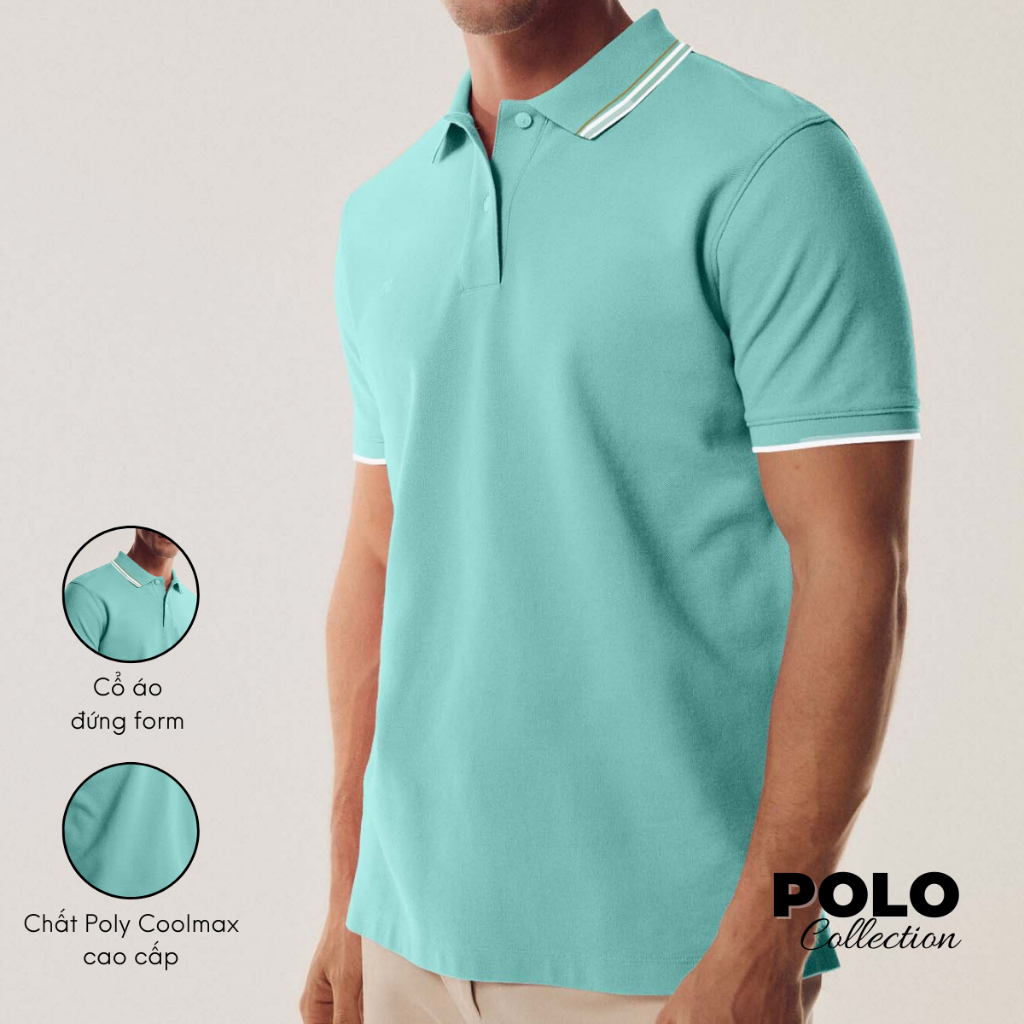 Áo phông thun polo nam Kboy Shop chất liệu Poly Coolmax Pique mềm mại độ co dãn cao, đàn hồi, thấm h