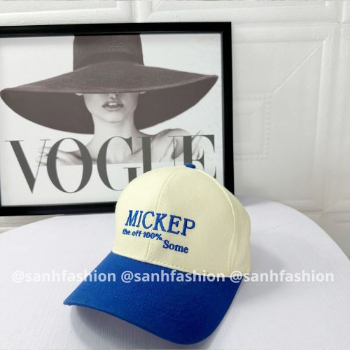 Mũ lưỡi trai phối màu thêu chữ MICKEP Nón kết chất kaki cao cấp thời trang form unisex nam nữ_sanhfashion