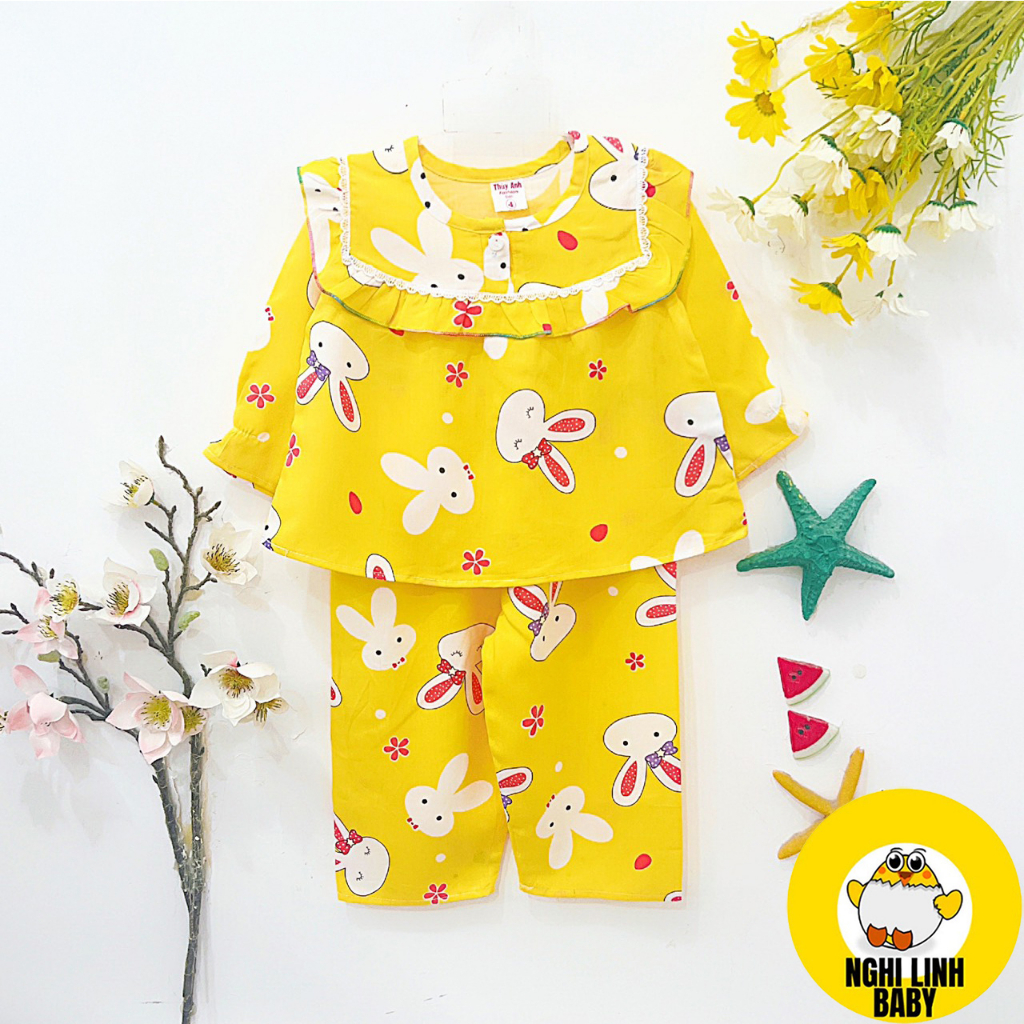 Đồ bộ tole bé gái, tay dài quần dài quần áo trẻ em mềm, mịn, thoáng mát có size từ 9-36kg - Nghi Linh Baby