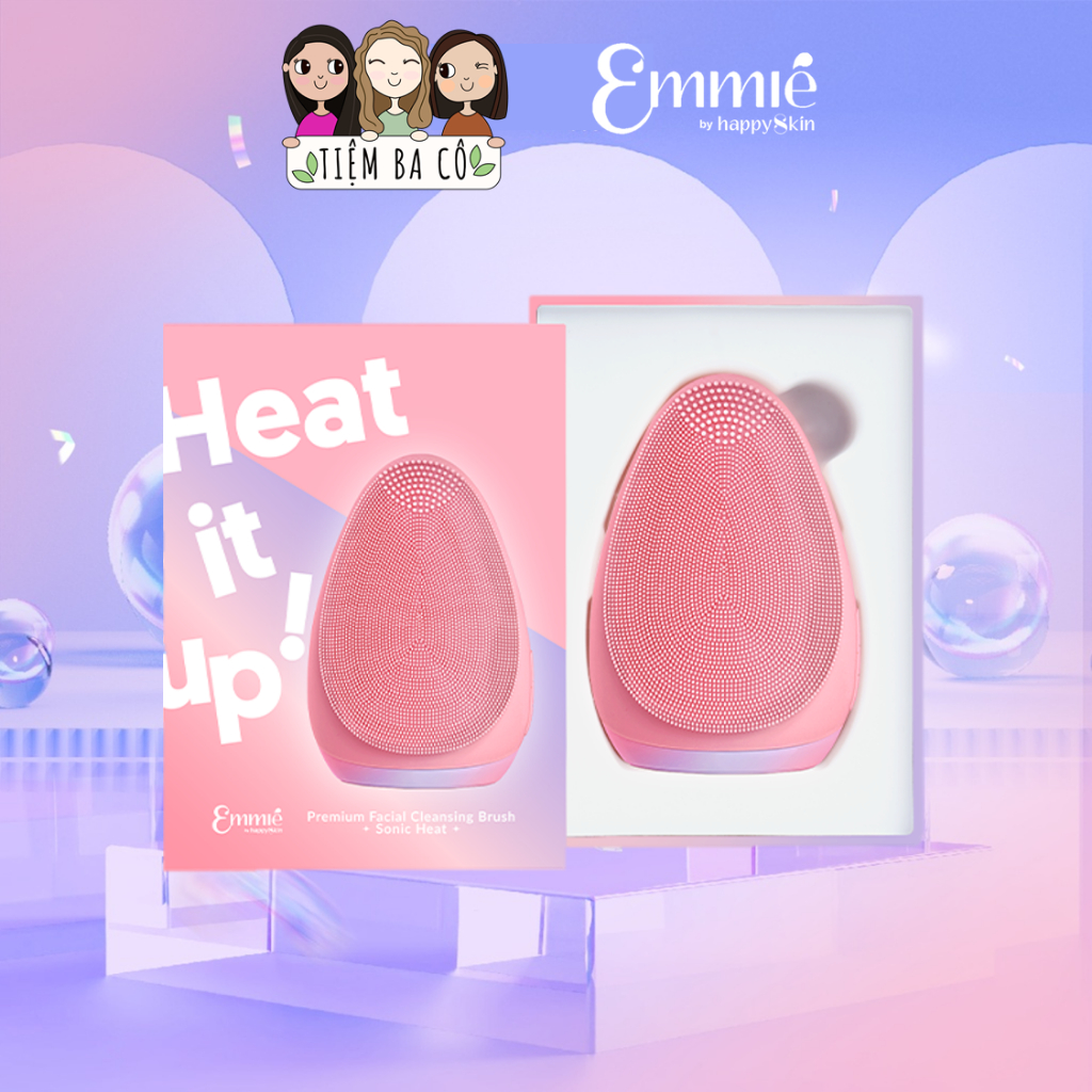 Máy rửa mặt Sonic Heat Emmie bổ sung nhiệt nóng Emmié by Happy Skin Premium Facial Brush