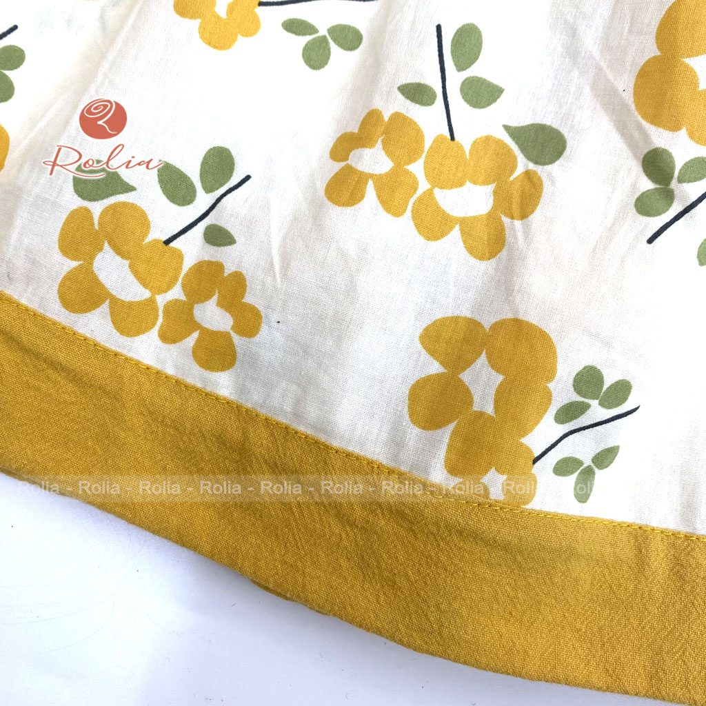 Váy hoa bé gái ROLIA chất cotton in hoa mềm mát thấm hút mồ hôi cho bé 2-10 tuổi VT166