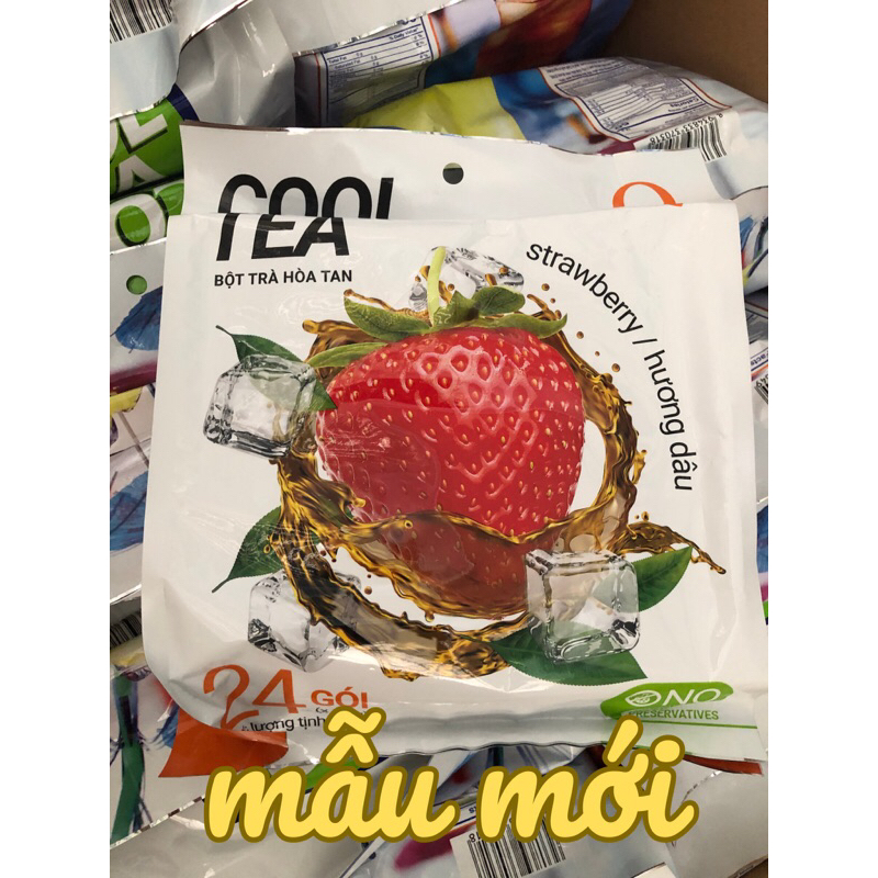 Bột Trà Hòa Tan Cool Tea Hương Dâu gói 336g