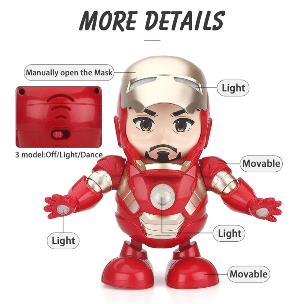 Đồ Chơi RoBot Iron Man - Người Sắt Nhảy Múa ROBOT ĐỎ MỚI DENCE HERO -dc3677