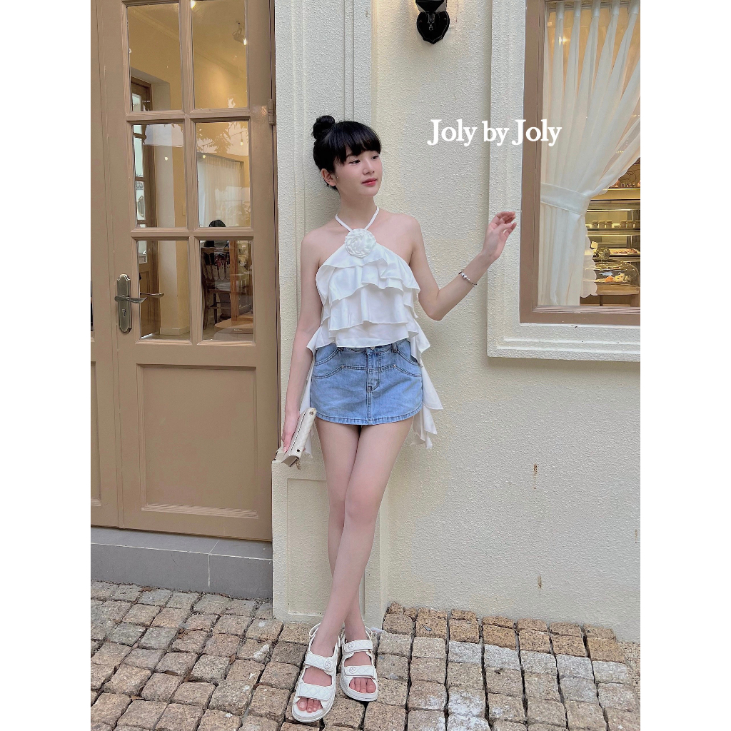 Flower Top Áo Yếm Hở Lưng Kèm Nơ Cổ Siêu Hot Hit