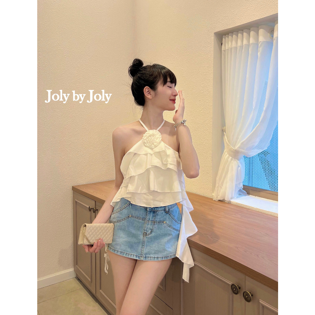 Flower Top Áo Yếm Hở Lưng Kèm Nơ Cổ Siêu Hot Hit