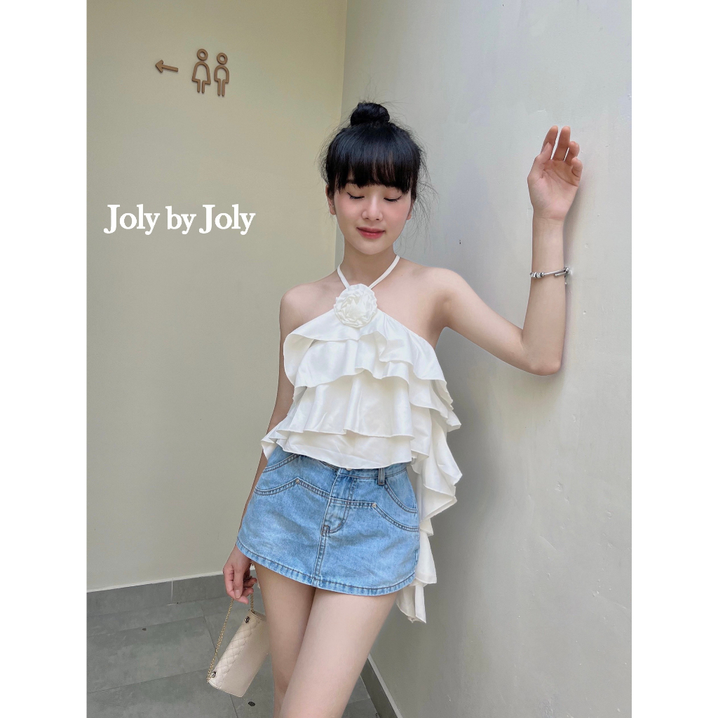 Flower Top Áo Yếm Hở Lưng Kèm Nơ Cổ Siêu Hot Hit