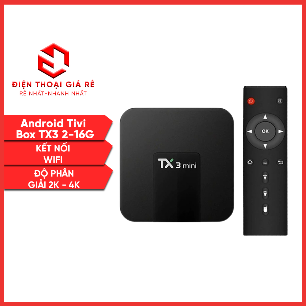 Android Tivi Box TX3 Mini Phiên Bản 2GB Ram Và 16GB Bộ Nhớ Trong - Hệ Điều Hành Android TV - ĐT Giá Rẻ