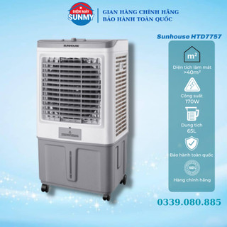 Quạt hơi nước Sunhouse SHD7757 65 lít 50m2 , quạt điều hoà, máy làm mát không khí - Hàng trưng bày