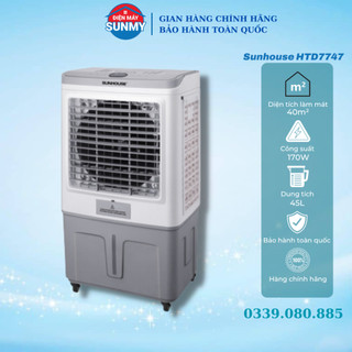 Quạt hơi nước sunhouse shd7747 45 lít , quạt điều hoà, máy làm mát không khí shd7747 - hàng trưng bày bh chính hãng