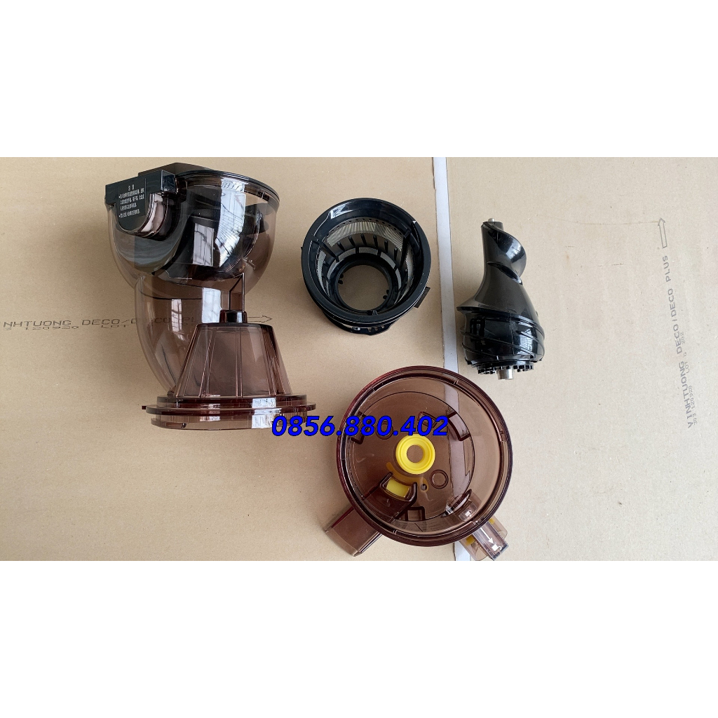 PHỤ KIỆN Khay nạp, lưới, soắn, cốc 2 vòi MÁY ÉP CHẬM SATVM JE220-22M00 , 250w