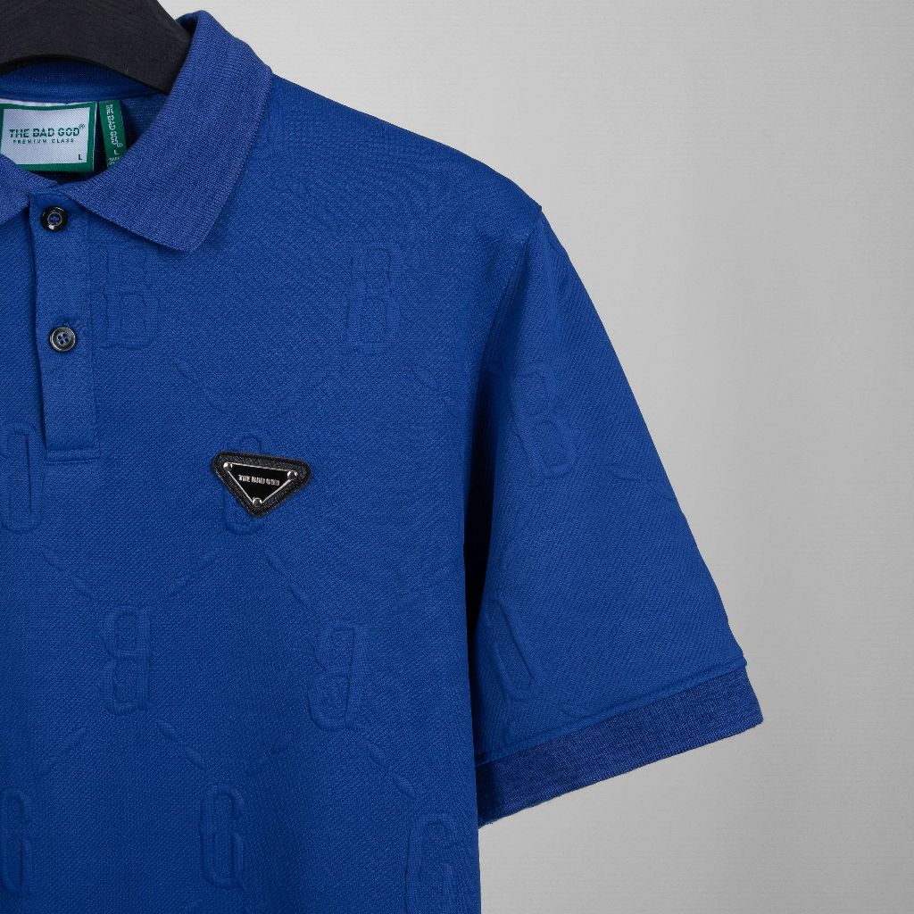 Áo Polo The Bad God Triangle Pattern Blue