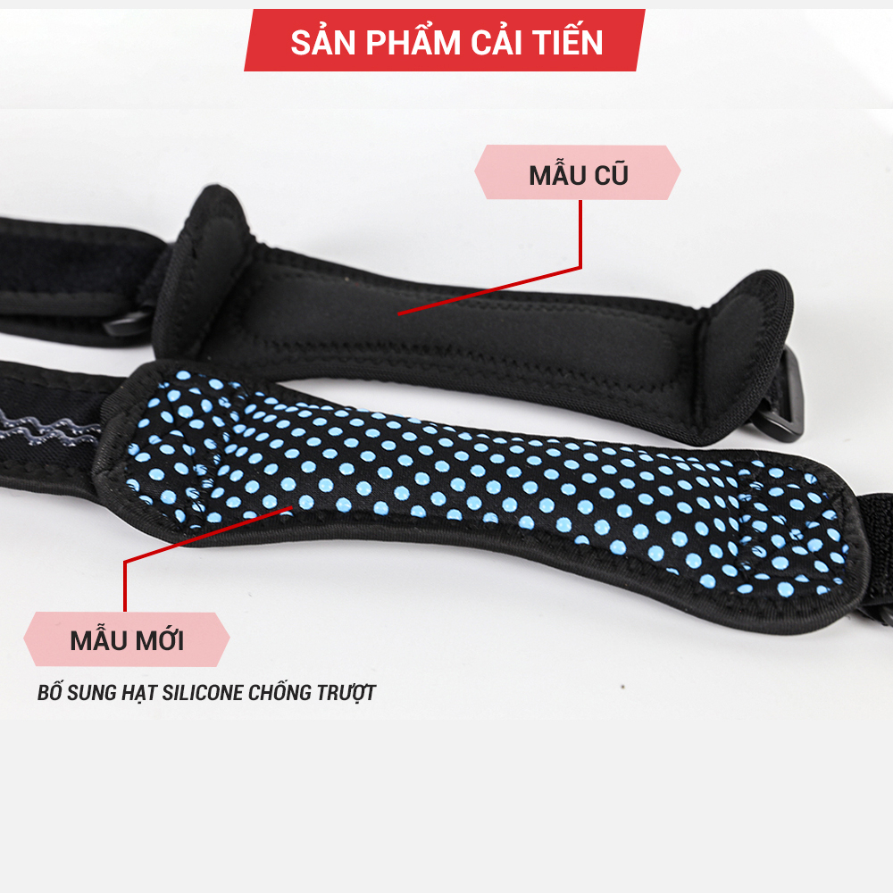 Băng gối thể thao, bó gối đệm Silicone GoodFit GF516K băng gối đã bóng, chạy bộ, tập Gym