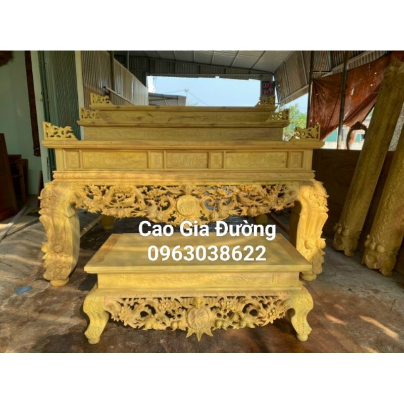 Sập Thờ Gỗ Mít Ta 197-217 chân 16 - 24