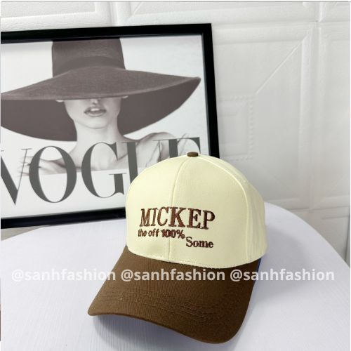 Mũ lưỡi trai phối màu thêu chữ MICKEP Nón kết chất kaki cao cấp thời trang form unisex nam nữ_sanhfashion