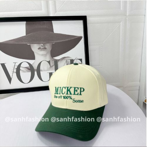 Mũ lưỡi trai phối màu thêu chữ MICKEP Nón kết chất kaki cao cấp thời trang form unisex nam nữ_sanhfashion