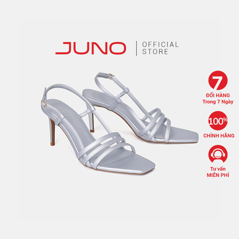 Giày Sandal Nữ 9cm Thời Trang JUNO 3 Dây Mảnh Quai Ngang SD09111