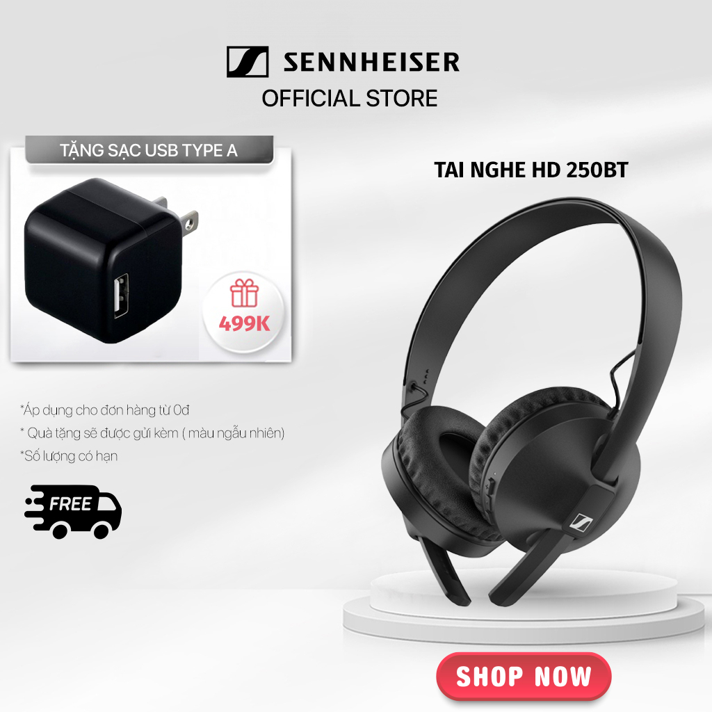 Tai nghe bluetooth SENNHEISER HD 250BT chụp tai - bảo hành 2 năm