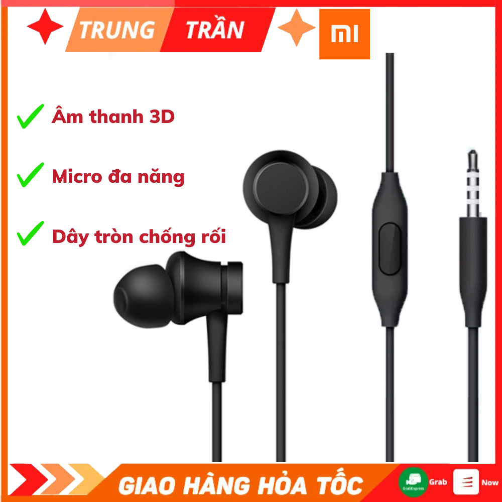 Tai nghe có dây Xiaomi Piston, Âm thanh 3D, Có mic đa năng, Bass cực chất, Bảo hành 12 tháng