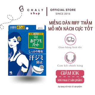 Miếng dán thấm mồ hôi nách cao cấp không lộ Riff Kobayashi 40 miếng nội địa Nhật