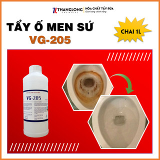 Tẩy cặn canxi, tẩy kính, vòi sen, bồn sứ, chậu tắm, gạch men, gương soi vg205 loại 1 lít