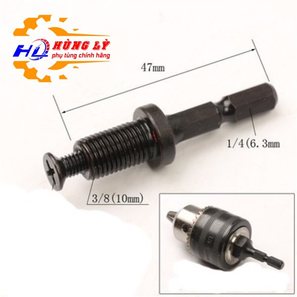 Chốt 10mm Chuyển Từ Máy Bắn Vít Sang Đầu Kẹp Khoan Măng Ranh (Cái) phụ tùng hùng lỳ máy công nông nghiệp các loại