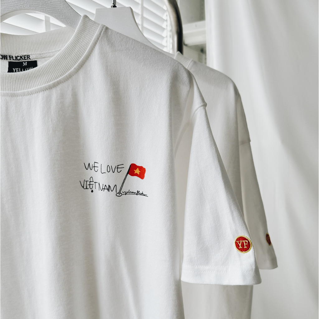 Áo thun tay ngắn YELLOW FLICKER VN flag unisex