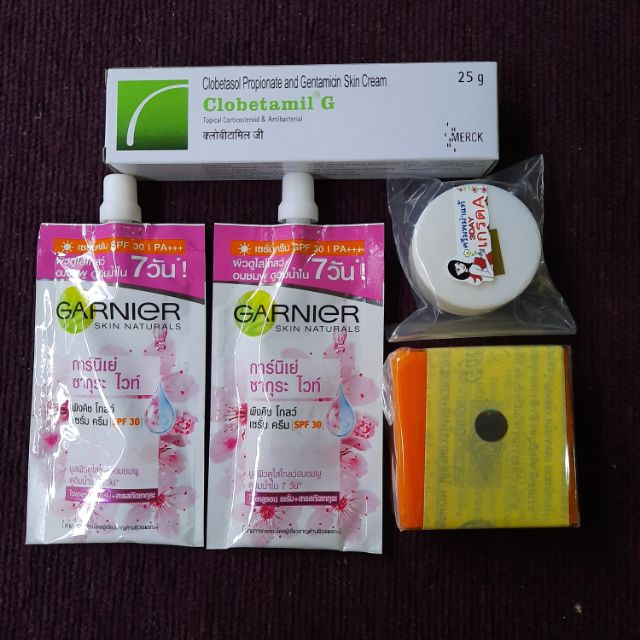 SET KEM THOA MỤN - NÁM - TÀN NHANG - Clobetaminl G & GARNIER Thái Lan ( Chính Hãng )