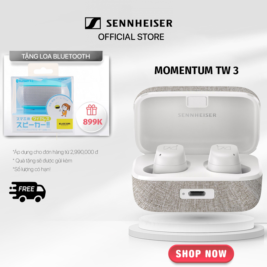 Tai nghe bluetooth nhét tai chống ồn SENNHEISER Momentum True Wireless 3 - bảo hành 2 năm