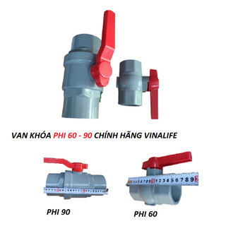 Van khóa nước nhựa phi 90 phi 60 hàng chính hãng Vinalife