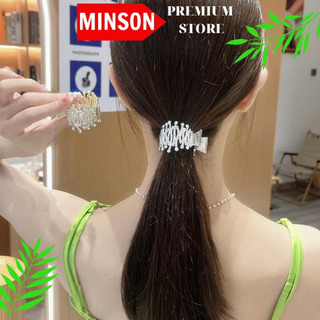 Kẹp tóc đuôi ngựa tròn làm phồng tóc thời trang cho nữ siêu xinh bền đẹp