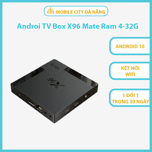 Androi TV Box X96 Mate Ram 4-32G Rom Android 10 Bluetooth - MobileCity Đà Nẵng