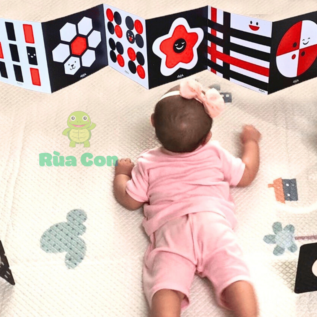 Tranh kích thích thị giác cho trẻ sơ sinh 0-2 tuổi. Thẻ thị giác hàng Việt Nam hình ảnh tương phản phát triển thị giác