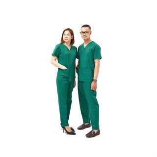 Bộ scrubs FMF nam/nữ cổ tim phòng mổ, đồng phục spa, phòng khám, bác sĩ, quần áo phòng mổ nhiều màu thoáng mát