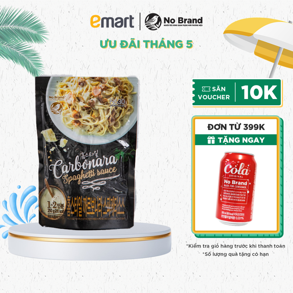 Sốt Mì Ý Kem Phô Mai No Brand Gói 250G - Emart VN